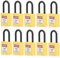 Lockout Lock 38mm, 10 Sets Lockout Tagout Padlock Security Tool Electrical Safety Padlocks for Factories (Yellow)