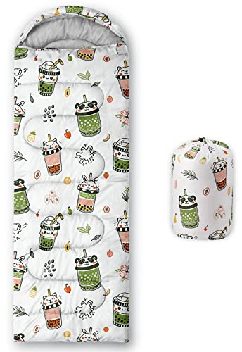 HOSIMA Sleeping Bags for Boys Girls Kids,Unicorn Printed Lightweight Warm Portable Outdoor Indoor Waterproof Cold Resistant Sleeping Bag for Camping Hiking