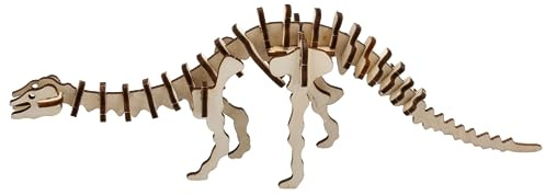 3D-Puzzle Kleiner Dinosaurier Holz Natur 3D Holzpuzzle Dino (Diplodocus)
