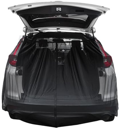 BIHEE Heckklappe Moskitonetz Netz mit Reißverschluss Magnetische Insektenschutznetze für SUV Tragbar Auto Insektennetz für Outdoor Camping 165 x 165 cm