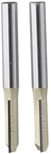 iuniq Woodworking Slotting Cutter 2PCS Cutting Dia Woodworking 2PCS Double Flute Plunge Router Bit Slotting Tool 1/4'Shank Straight Router Bit Wood