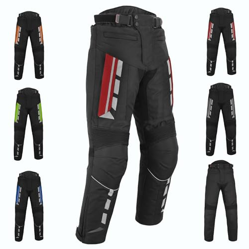 Pantalon de moto pour homme avec protection pantalon de moto en tissu Cordura imperméable avec protection des hanches et des genoux