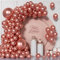 Visun Chrom Rosé Gold Luftballons, 101 Stück Metallic Roségold Ballon Girlanden Bogen Set, 5/10/12/18 Zoll Roségold Ballon Für Männer Jungen Abschlussfeier Hochzeit Geburtstag Party Jahrestag Deko
