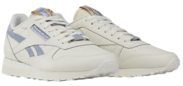 Reebok Unisex Children's Low Leather Trainers, Chalk Vinblu Bon, 7.5 UK