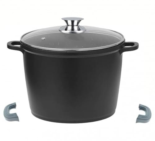 Kochtopf Topf Kasserolle Glasdeckel Aluguss Induktion Ø 28 cm CF-DP28 S schwarz