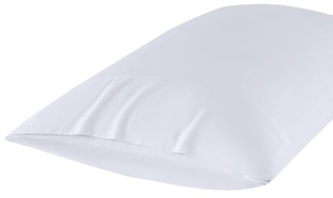 bienDo Kopfkissenbezüge 40x80cm, Bambus Silk Pillowcases - so weich und Glatt wie Maulbeerseide, Weiß, 2er Set, Gegen Haarbruch, Kühlend, Hypoallergen und Besonders Bequem