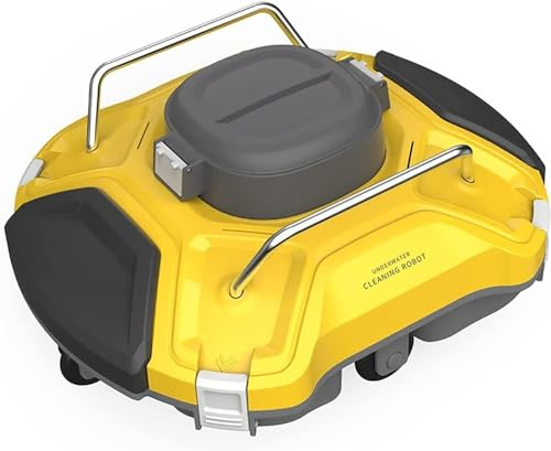 Nettoyeur de piscine automatique sans fil, robot nettoyeur de piscine, dure 110 minutes, for une surface de piscine jusqu'à 730 pieds carrés, aspirateur de piscine for piscines hors sol, aspiration pu