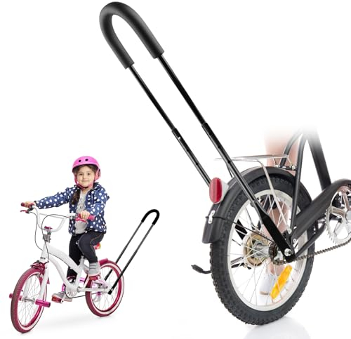 BORDEAG Fahrradstange Schiebestange Schubstange Fahrrad Verstellbare Fahrrad Lernhilfe Stange, Fahrrad Stange Für Haltestange Fahrrad Lernhilfe überall passend universale Schiebestange