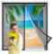 Magnet Fly Screen Door Insect Protection 95x135cm Fermeture Magnétique de Moustiquaire Fenêtres, Installation Magnétique De Rideau Adhésif Sans Perçage Noir Renforcés