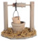 BESTonZON Miniatur Brunnen aus Holz, Puppenhausbrunnen Puppenhausminiaturen, Puppenhaus Brunnen Bonsai Ornamente, Weihnachten Modellbau Modelleisenbahn Dorf Wasserstelle