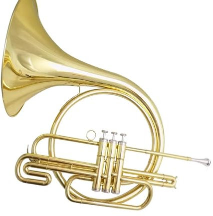 waldhorn Bb-Kolben-Waldhorn Musikinstrumente Gelbmessing Korpuslack Mit Koffermundstück