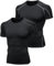 Niksa Funktionsshirt Herren Kurzarm 2 Stück Kompressionsshirt Männer Laufshirt Sportshirt mit Rundhalsausschnitt Fitness
