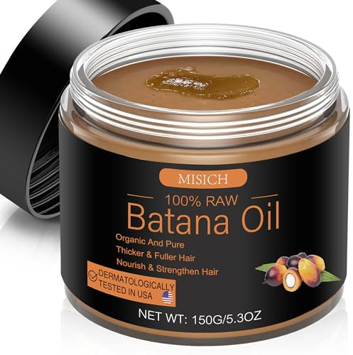 Raw Batana Oil for Hair Growth, 100% Natural Pure Dr. Sebi Botana Oil, Unrefined Organic Batana Hair Growth Oil for Prevent Hair Loss, Enhances Hair Thickness for Men & Women 5.3 oz
