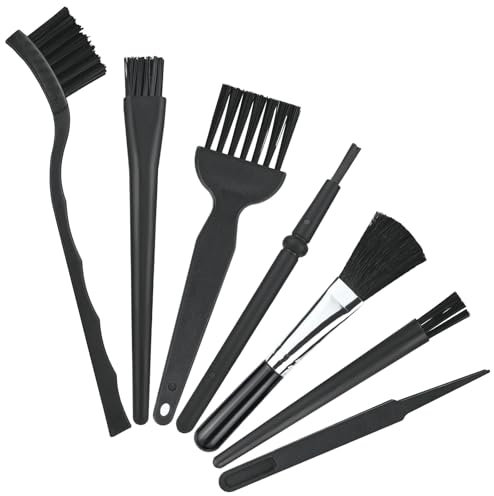 Cepillos Anti Estatica 7 Pcs Pequeño Cepillo Portátil ESD, Anti Estatica Cepillo de Limpieza de Teclado para Computadora, Teclado y Laptop