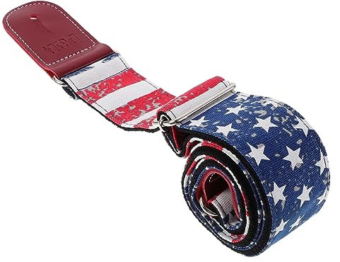 VICASKY Gitarrengurt Aus Baumwolle Und Canvas Verstellbar Passend Für Bassgitarre Und Akustikgitarre Langlebiger Ersatzschultergurt Mit Dekorativem Muster