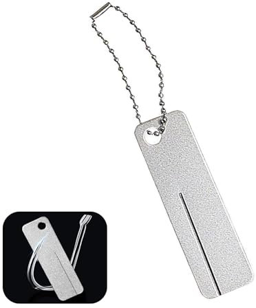 HSYTEK 1PCS Fischhakenschärfer, mit für Outdoor Angeln, Einseitiger Fischhakenschärfer, Einseitiger Fischhakenschärfstein, Outdoor Tools, Schärfwerkzeuge, Diamantschärfer, Angelhaken Schärfer