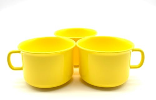 Kimmel Tazza per bambini, 150 ml, set da 3 pezzi, plastica, colore giallo