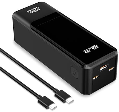 Batterie Externe 27000mAh 145W Power Bank USB C Charge Rapide 3 Ports PD QC 100W Compatible avec Ordinateur Portable iPhone 16 Plus Pro Max Galaxy S25 Ultra MacBook Pro iPad Air