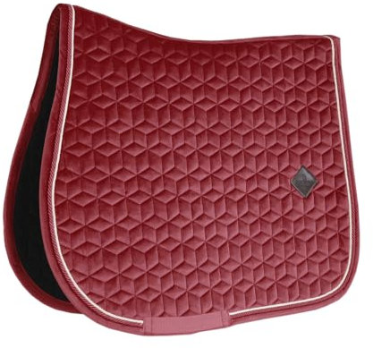 Tapis de selle COB - Bordeaux - Velours - Saut d'obstacles
