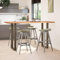 vidaXL Esstisch Baumkante 200x80x112 cm Massivholz Eiche Rechteckig, Küchentisch, Restauranttisch, Tisch Restaurant, Esszimmertisch, Bistrotisch