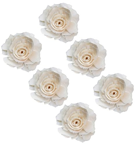 JUMPLAWN 6stücke Weißer Aromatherapie-Rattan-duftdüfte Ohne Feuer Natürliche Getrocknete Blumen Als Raumdeko Und Ätherische Öl Diffusoren Duftende Innenraumverschönerung