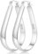 Senteria Ohrringe Silber 925 Creolen Hypoallergen Oval Creolen Silber Groß Leichte Ohrringe Groß Damen Mädchen 40MM