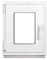 Framex Ventana de sótano PVC pequeña blanca de ANCHO x ALTO 40 x 50 cm (400 x 500 mm), doble acristalamiento (32 mm), oscilobatiente, DIN izquierda, Premium