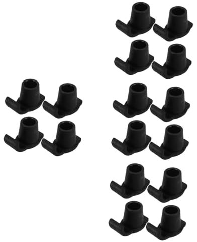 FRCOLOR 4 Sätze Älterer Wanderer Schnee Gehstock Gehwagen-ski Walker-zubehör Walker-gleitski Pads Rolling Walker Gleitet Kleine Gleiter Für Wanderer Walker-ski Nylon Black 4 Stück * 4