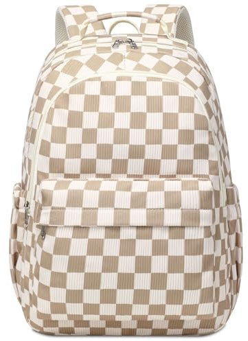 Kimwadalh Cord Schultasche Mädchen Schulrucksack Teenager Kinder Rucksäcke Damen Tagesrucksäcke Blume College Rucksack für Schule Reisen,Schulranzen passt Laptop 15 Zoll