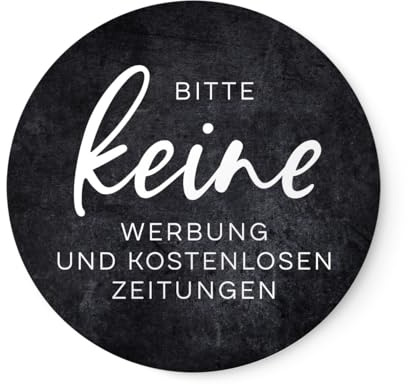 NORDEULE Aufkleber Bitte keine Werbung & keine Zeitungen Graumeliert