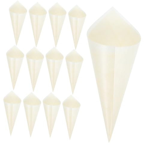 Alipis 2 ensembles Conteneur En Bois Pour Rouleaux D'Œufs Cornets De Nourriture Cornets De Crème Glacée De Fête Cornets De Fête Pour Roulés À Partir De Gros Vrac Et 100 pièces * 2