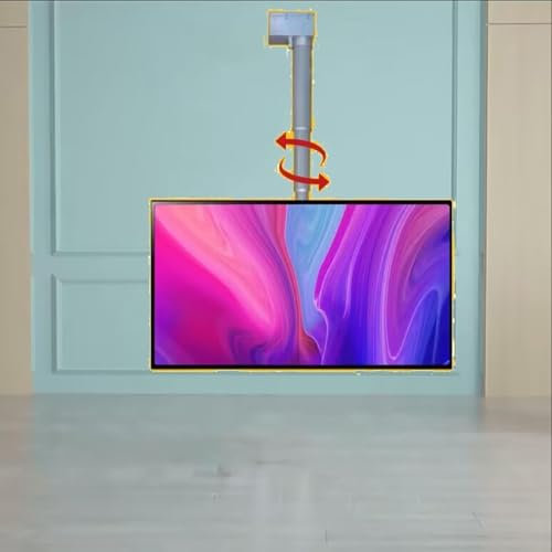 asdchZen Support TV Électrique Rotatif À 360° pour Plafond, Support TV Motorisé avec Télécommande, pour Téléviseurs LED De 26 À 70 Pouces, Vesa Max. 400 X 400 Mm, Couleur Unique, 80 Cm