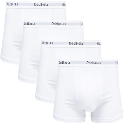 OddBalls Mens Boxers, 4 Pack - Patterned, Cotton Boxer Shorts Briefs