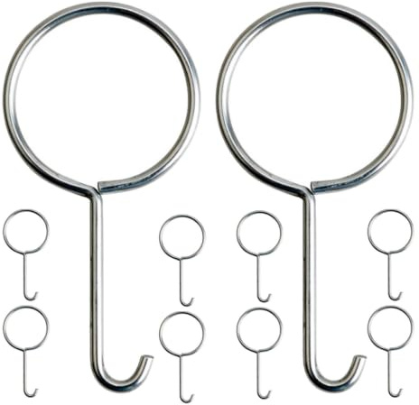 DECOMELODY 10 Stück Abflusshebehaken Aus Edelstahl Ergonomischer Duschablaufheber Mit Ring Zum Aufhängen Praktische Reinigungshilfe Für Abflussroste Und Duschrinnen