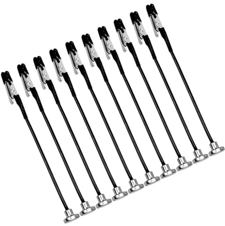 Lot de 10 pinces crocodiles flexibles pour maquettes sécurisées et travaux manuels