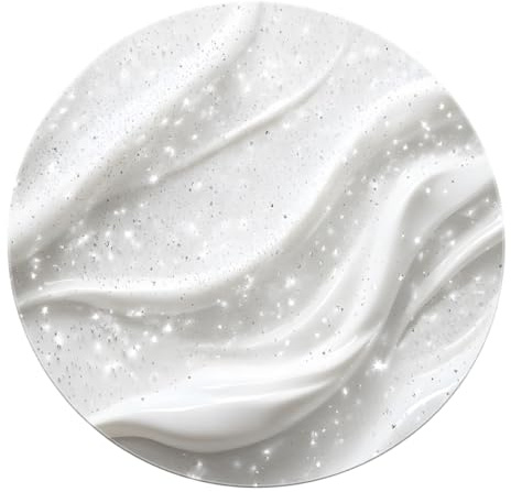 SHUODAOCO Abstraktes Design weiche Wohnzimmer Runde Teppiche 60cm - Weiß Glitzer Textur Druck Runde Fläche Teppich rutschfest dünn für Schlafzimmer Ankleidezimmer