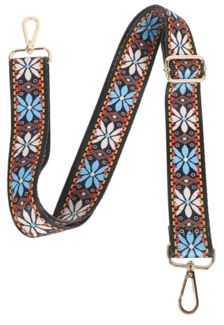 DECORNIJIA Verstellbarer Banjo gurt mit Retro blumenmuster Breit Komfortabel und Druckentlastend Lang Geeignet für Banjo und Mandoline Modisches Zubehör für Musiker