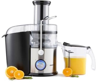 Geepas Juice Extractor, Centrifugal Juicer Machine - Whole Fruit & Vegetable Juicer - Stainless Steel Body & Extra Filter Basket - 75MM Wide Mouth with 2 Speed & Pulse Function 800W (Renewed)