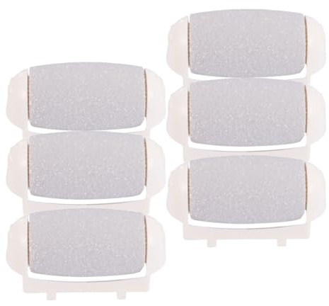 TOYZFRIENDY 6 Stück Ersatz Hornhautentferner Rollen Elektrisches Fußschleifwerkzeug Grobe Peeling Walzen für Abgestorbene Haut Einfache Klick Installation Pediküre Fußpflege Zubehör