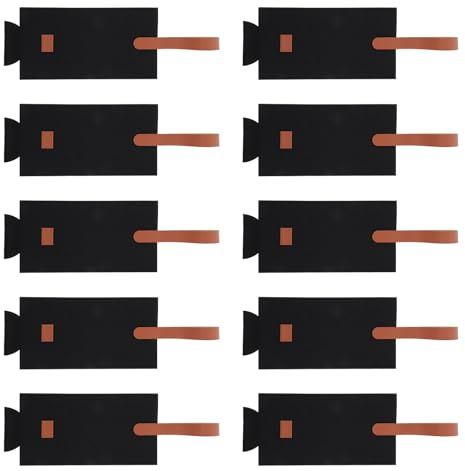 HOODANCOS Lot de 10 Paquet à Bouteilles en Feutre Noir 30 X 9 Cm avec Poignées – Pochette Réutilisable pour Transport et Conservation du Vin – Paquet Cabas Portable Présent et Voyage