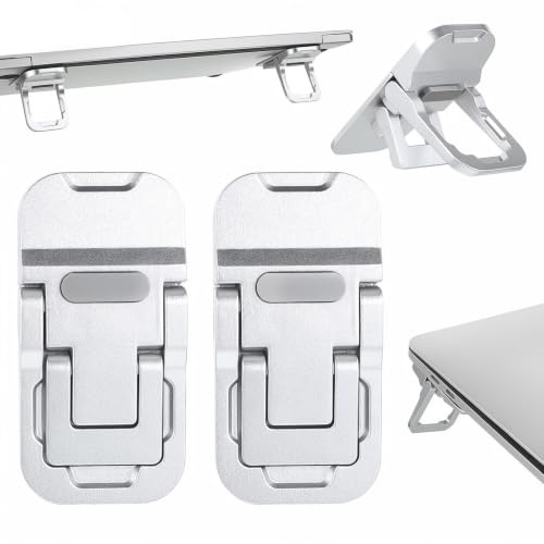 Bruislard 2 Pcs Keyboard Riser Zinc Alloy Foldable Laptop Stand | Portable Laptop Riser Feet, Laptops Stand with Dual Tilt Angle, Adjustable Laptops Stand, for Most Keyboards
