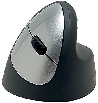 Goldtouch Semi Vertical Ergonomic Wireless Mouse for Windows 7/8/10/Vista/2000/XP/Mac OS 10.4/Linux - Black/Silver, KOV-GSV-RMW