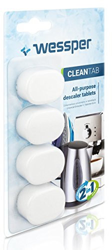 ✧WESSPER® Original Entkalkungstabletten für Kaffeevollautomaten/Kaffeemaschinen Jura IMPRESSA F50 0-ENERGY II GEN (4 x 14g)