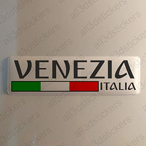Venedig Italien Aufkleber Venedig 120x30mm Autoaufkleber Flagge 3D Fahne Italia
