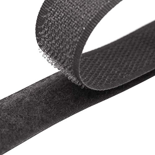 25m Klettband zum Nähen 20mm Flausch- & Hakenband 50 Farben Klettverschluss, Größe:20mm, Gurtband:301 anthrazit