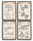 Star Wars Patent Poster - Set Of 4 - Fan Gift Art Prints Vintage Blueprint Retro Wall Decor - Frame Not Included