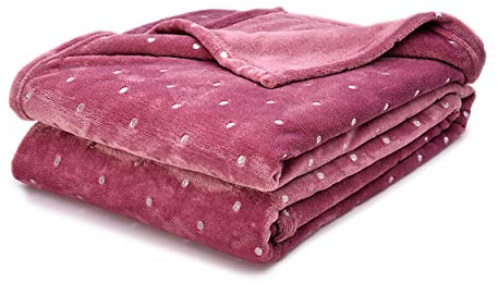 SUPERIOR Fleecedecke mit metallischen Punkten, Mauve