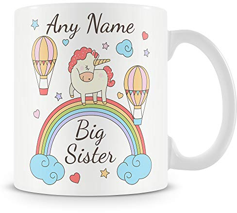 MUGGZ Big Sister Unicorn Mug - Personalised Cup Gift for Sister or Daughter