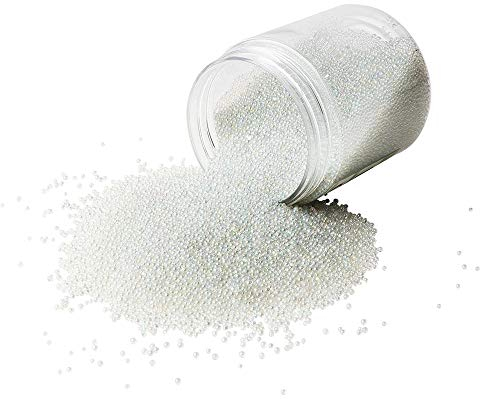 Ideen mit Herz Bolas de cristal con efecto de 1 mm de diámetro hasta 1,5 mm de diámetro, 125 g, transparente-iridiscente