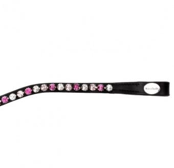 Stirnband Splendid, V, schwarz, pink